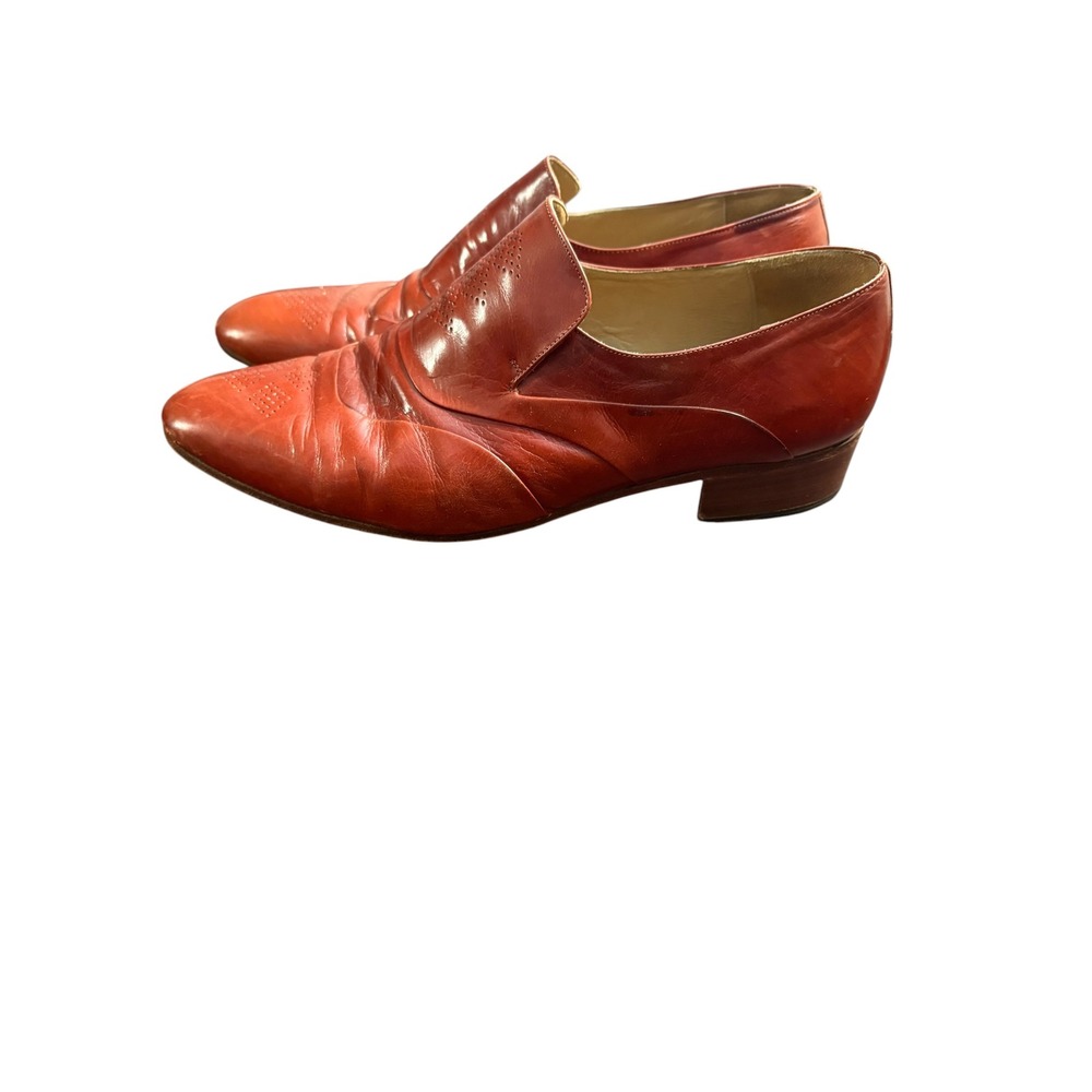 Jean‎ Pier Clemente Mens Leather Loafers Brown Italian Slip On 9.5 D DA124A02